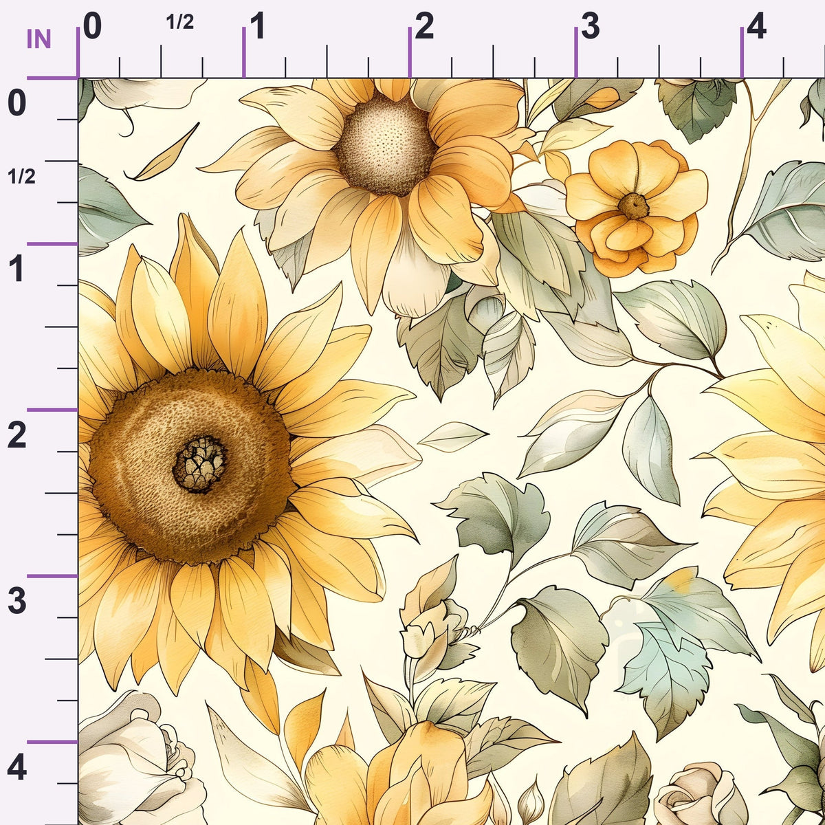 Golden Harvest Blooms Pattern 12 Minky Fabric