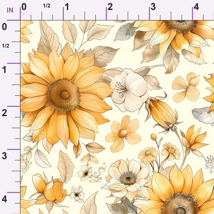 Golden Harvest Blooms Pattern 22 Minky Fabric