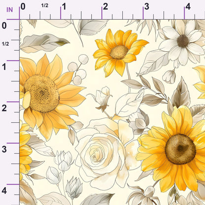 Golden Harvest Blooms Pattern 3 Minky Fabric