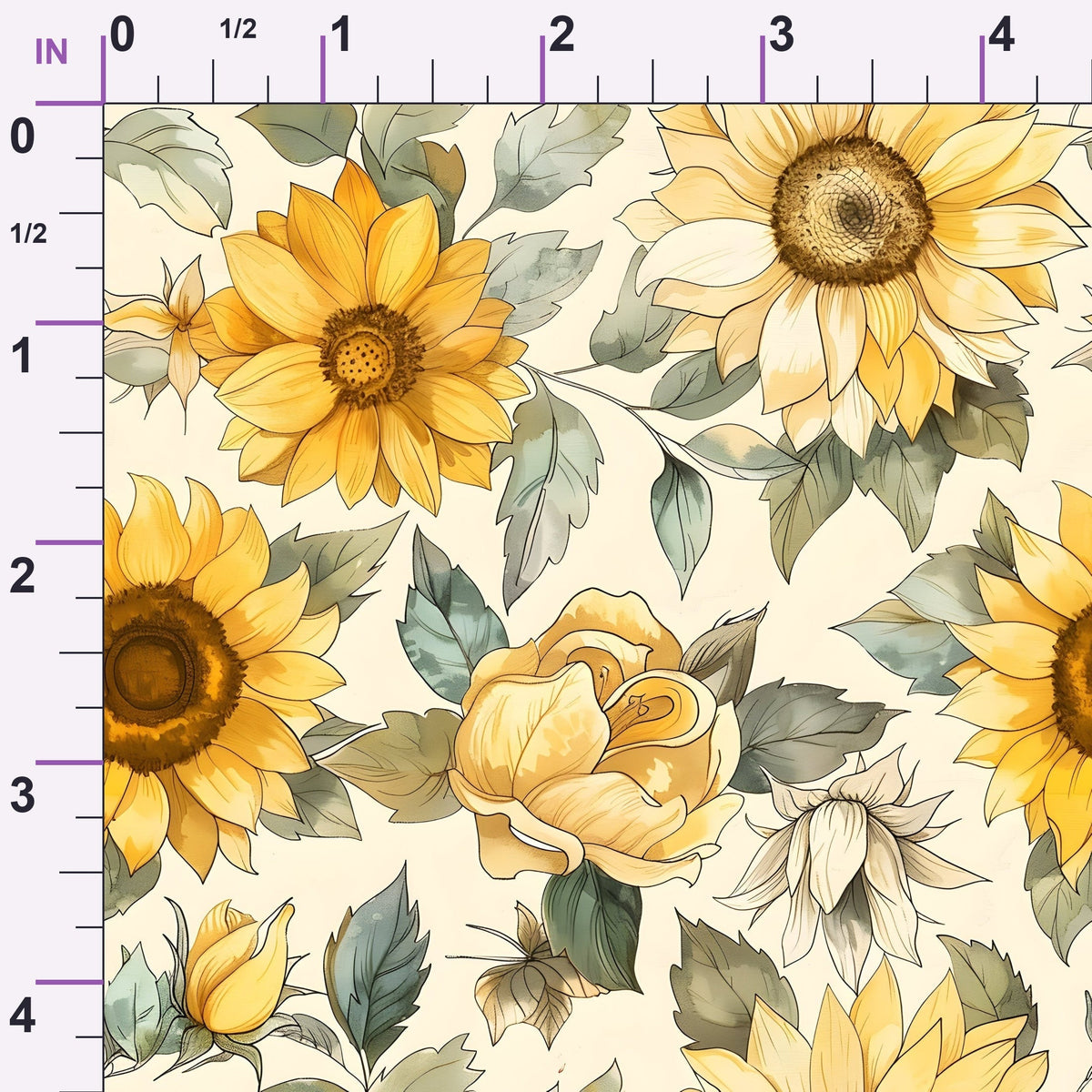 Golden Harvest Blooms Pattern 4 Minky Fabric