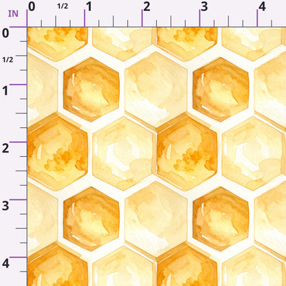 Golden Hive Meadow Pattern 15 Minky Fabric