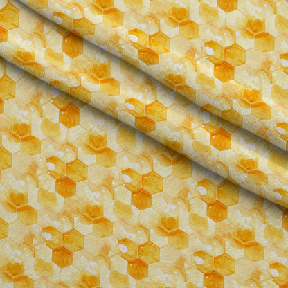 Golden Hive Meadow Pattern 2 Minky Fabric