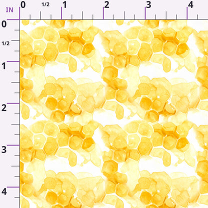 Golden Hive Meadow Pattern 20 Minky Fabric