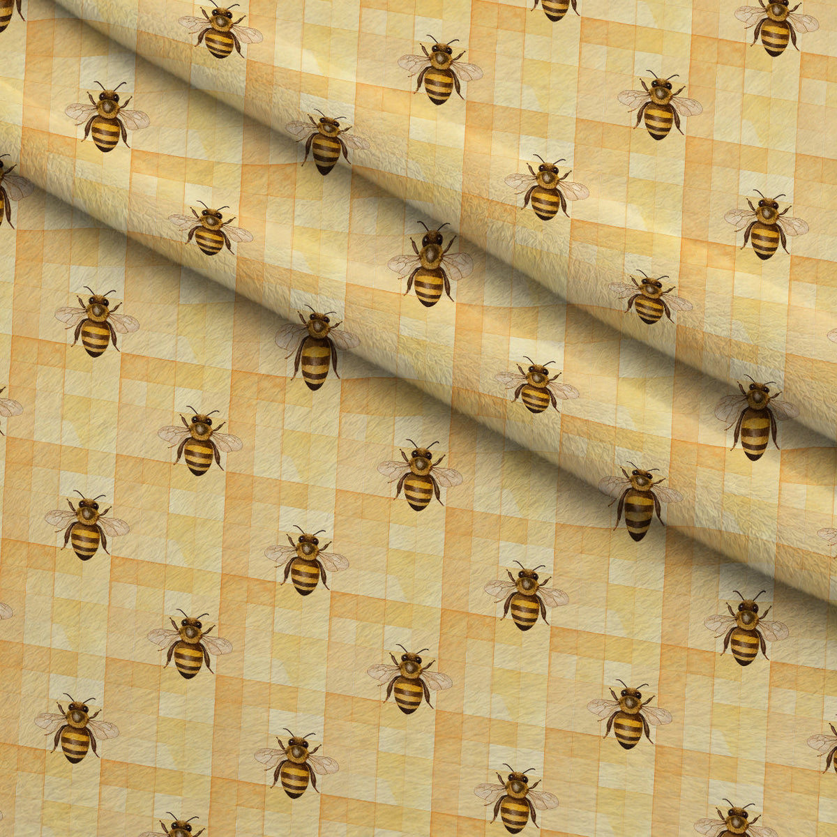 Golden Hive Meadow Pattern 21 Minky Fabric