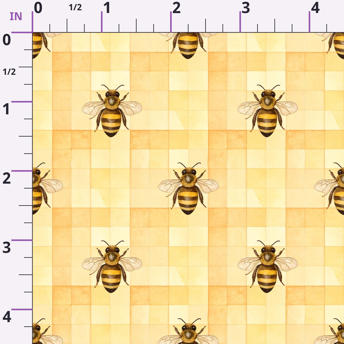 Golden Hive Meadow Pattern 21 Minky Fabric