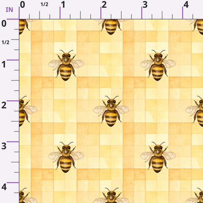 Golden Hive Meadow Pattern 21 Minky Fabric