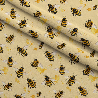 Golden Hive Meadow Pattern 3 Minky Fabric