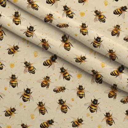 Golden Hive Meadow Pattern 4 Minky Fabric