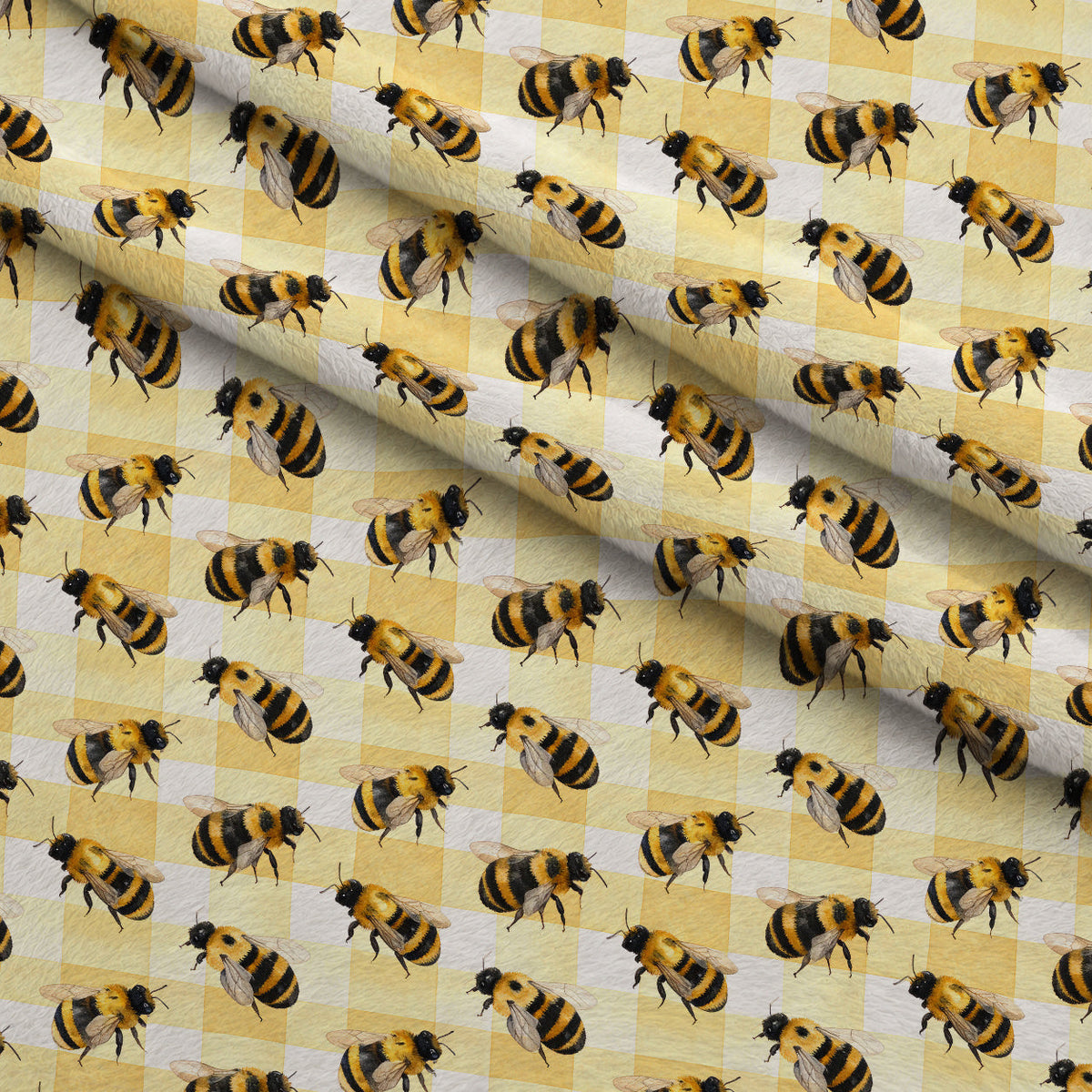 Golden Hive Meadow Pattern 5 Minky Fabric