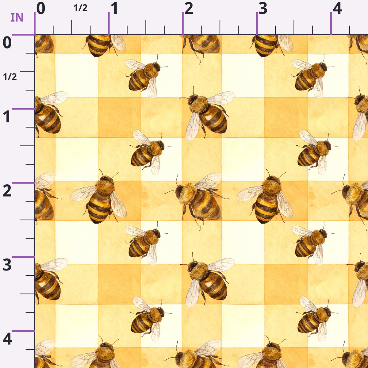 Golden Hive Meadow Pattern 6 Minky Fabric