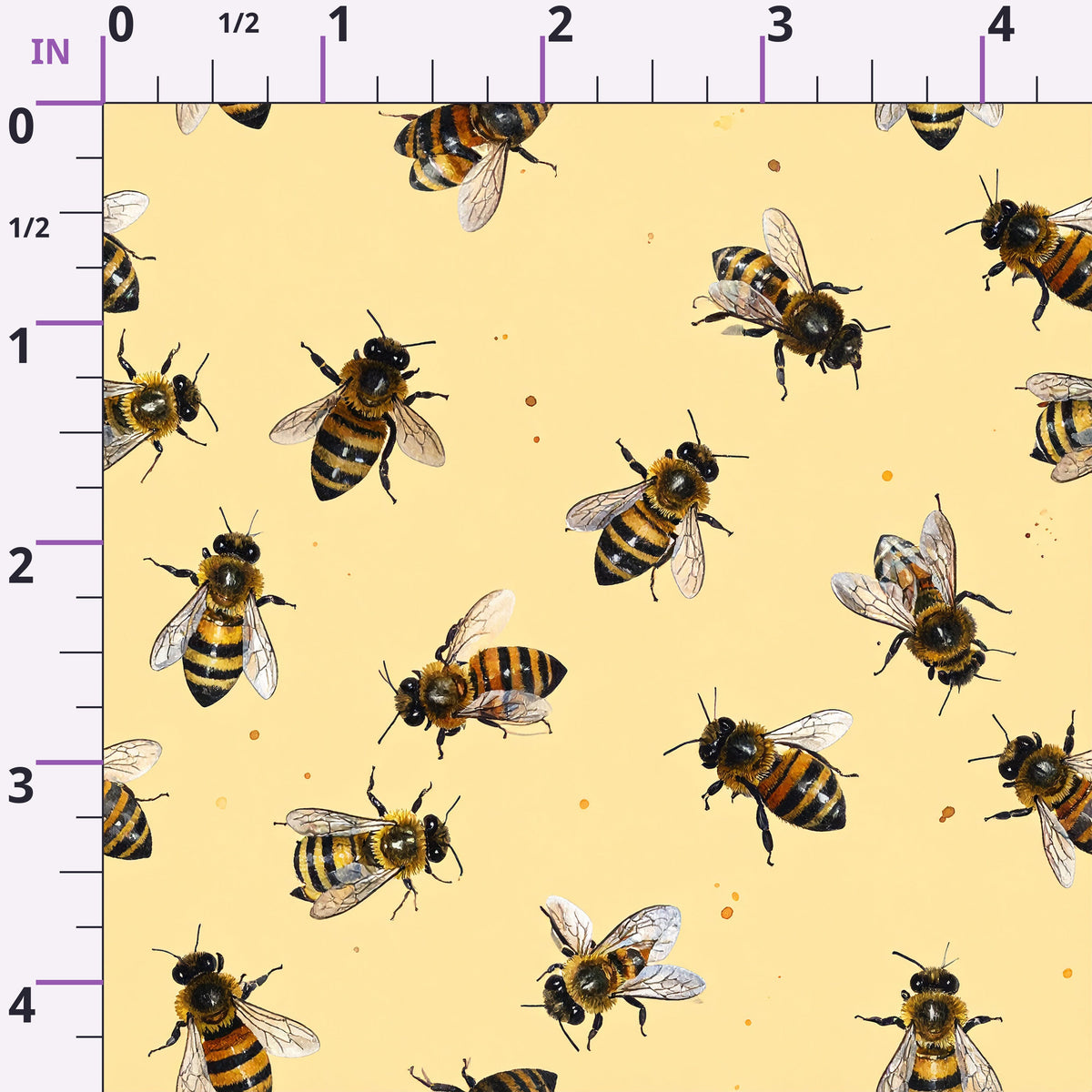 Golden Hive Meadow Pattern 9 Minky Fabric