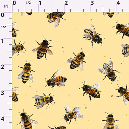 Golden Hive Meadow Pattern 9 Minky Fabric