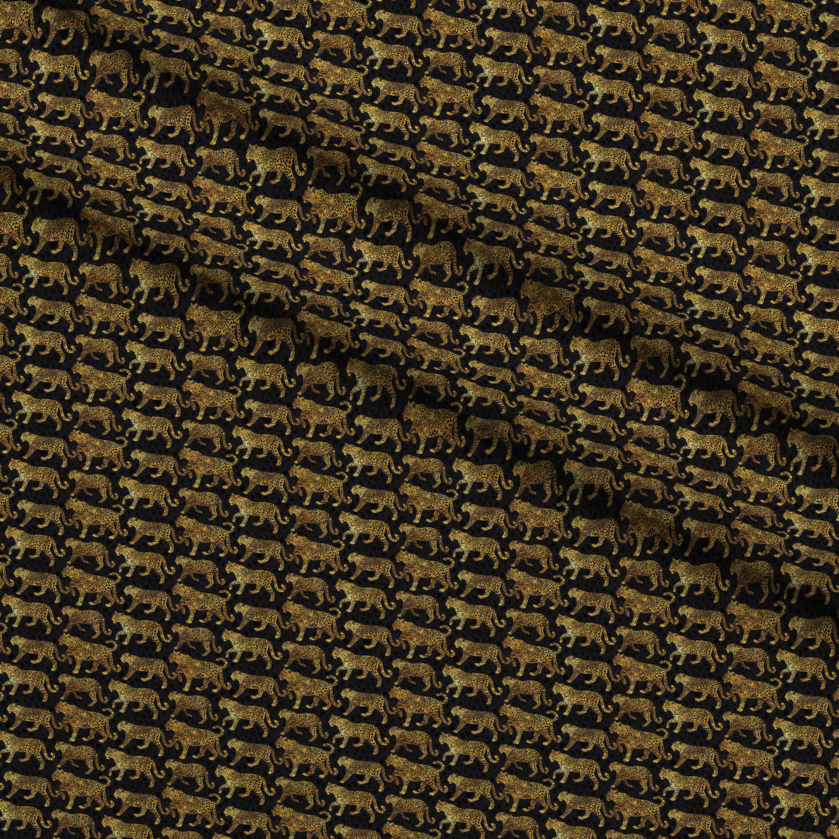 Golden Leopards Minky Fabric