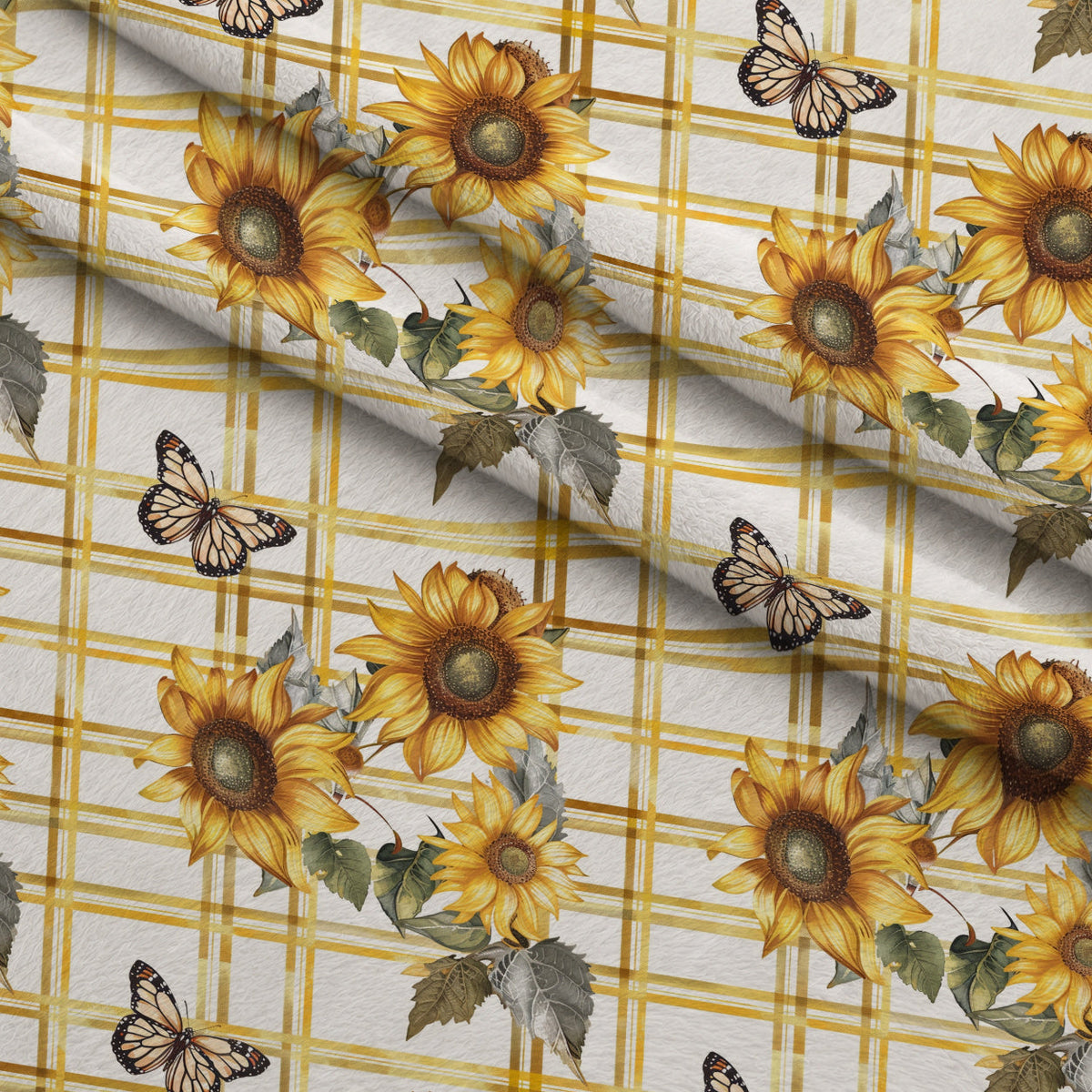 Golden Meadow Flutter Pattern 1 Minky Fabric