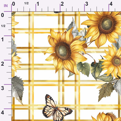 Golden Meadow Flutter Pattern 1 Minky Fabric