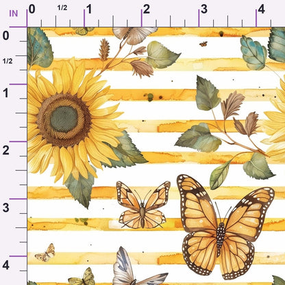 Golden Meadow Flutter Pattern 12 Minky Fabric