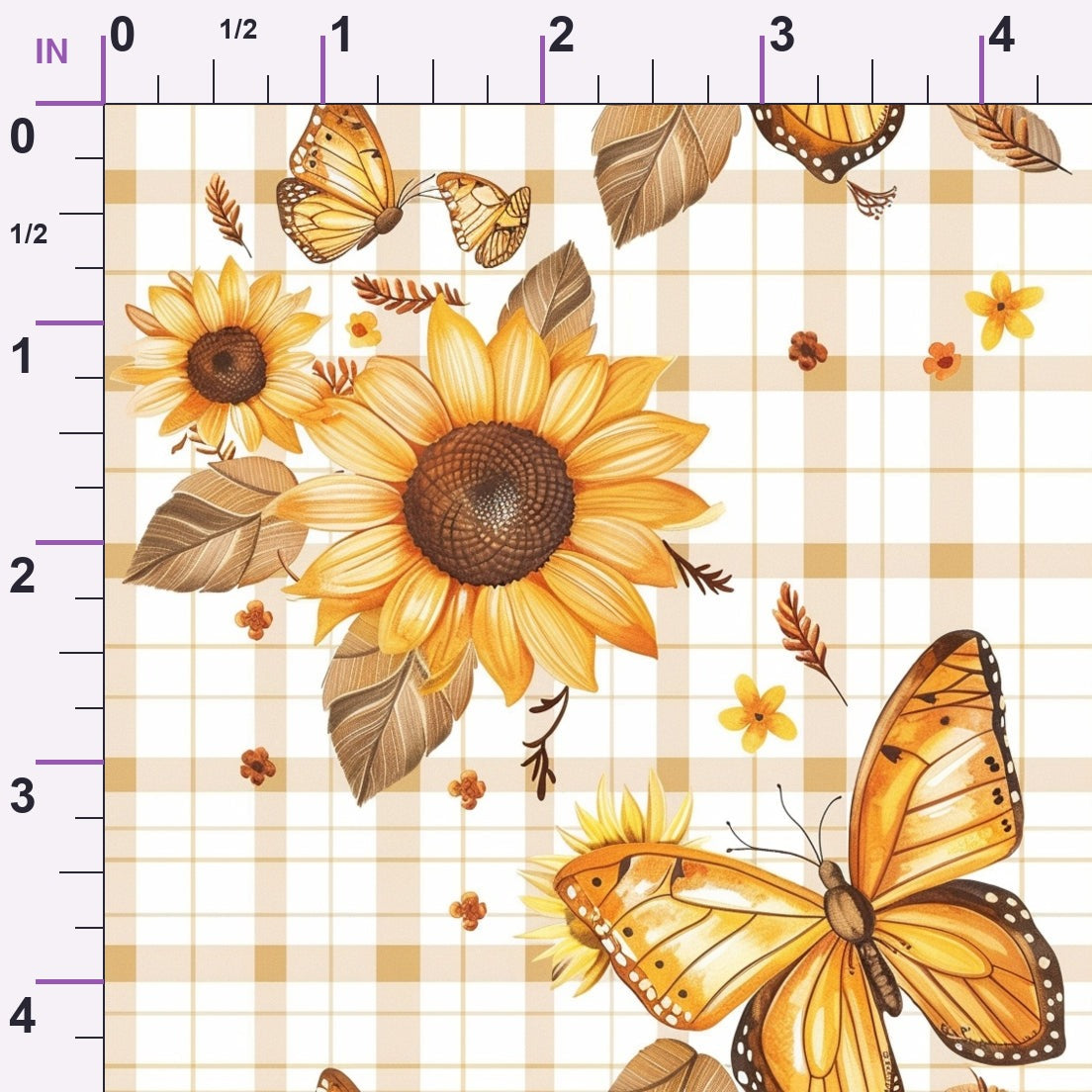 Golden Meadow Flutter Pattern 2 Minky Fabric