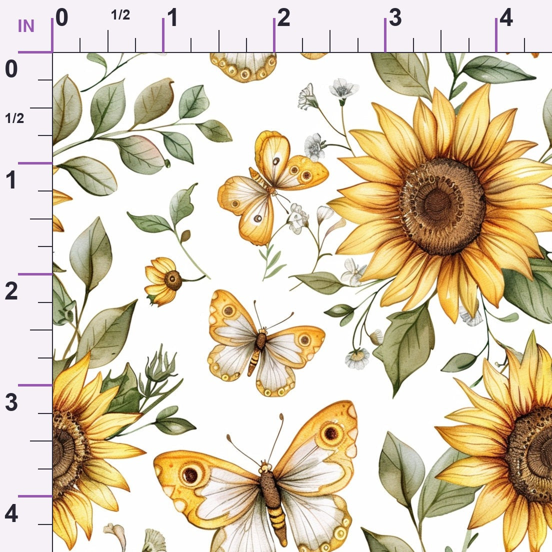 Golden Meadow Flutter Pattern 3 Minky Fabric