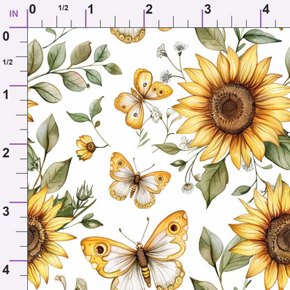 Golden Meadow Flutter Pattern 3 Minky Fabric