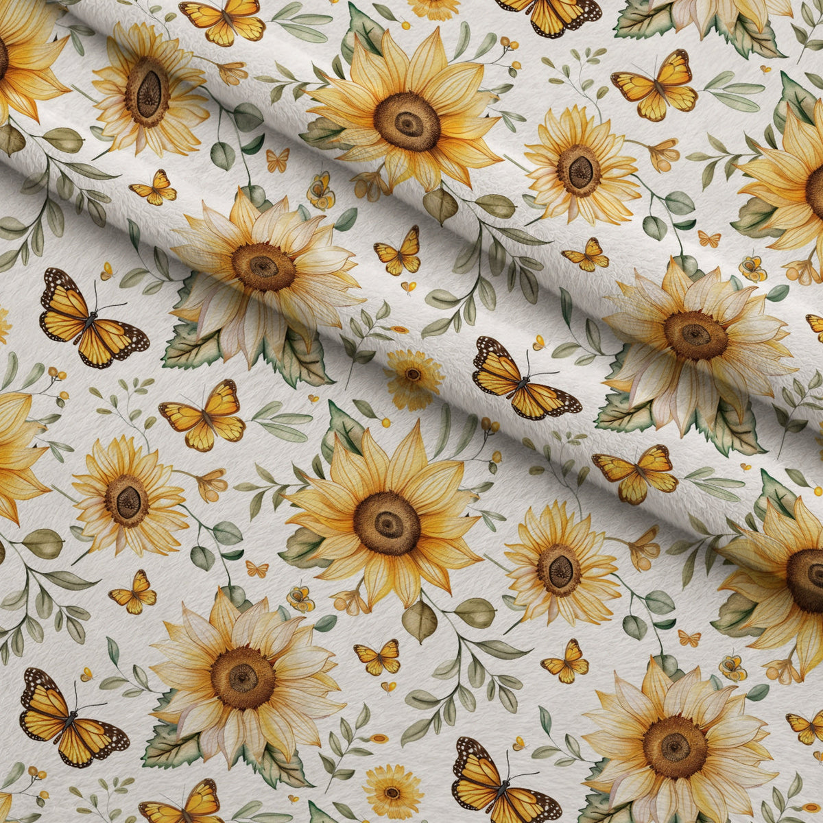 Golden Meadow Flutter Pattern 4 Minky Fabric