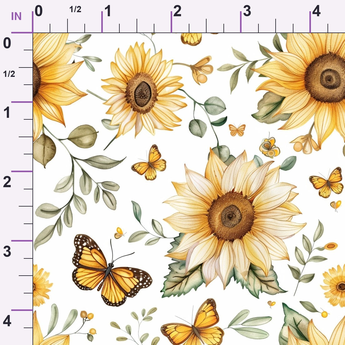 Golden Meadow Flutter Pattern 4 Minky Fabric