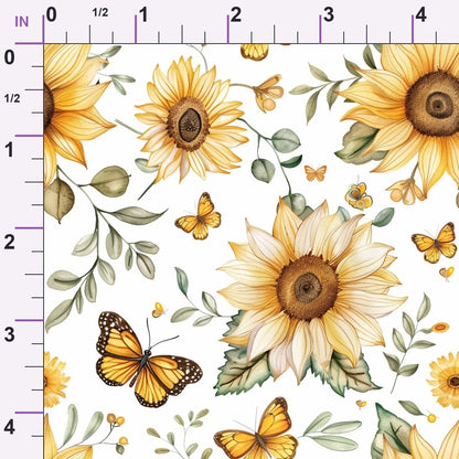 Golden Meadow Flutter Pattern 4 Minky Fabric