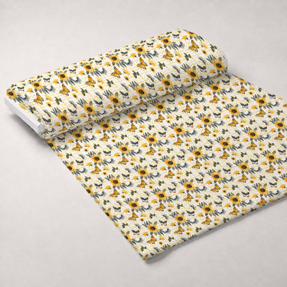 Golden Meadow Flutter Pattern 5 Minky Fabric