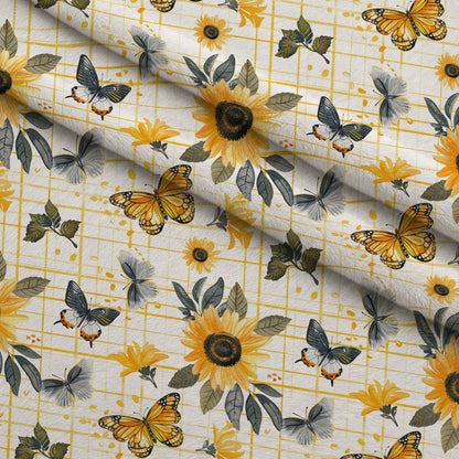 Golden Meadow Flutter Pattern 5 Minky Fabric