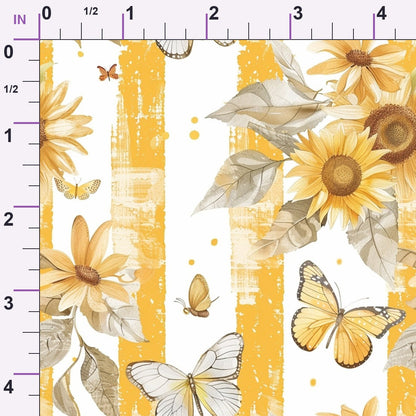 Golden Meadow Flutter Pattern 6 Minky Fabric