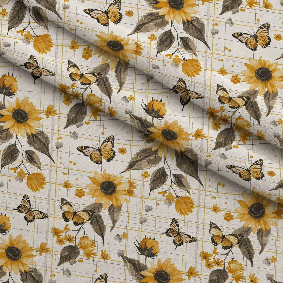 Golden Meadow Flutter Pattern 7 Minky Fabric