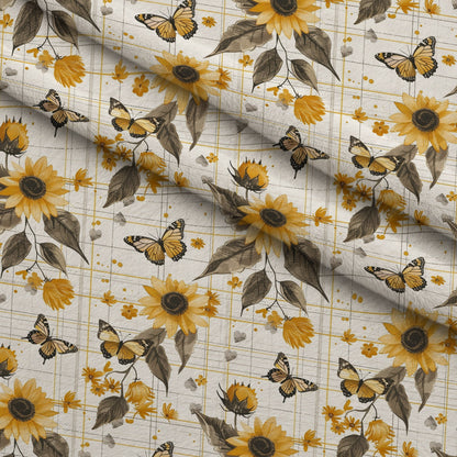 Golden Meadow Flutter Pattern 7 Minky Fabric