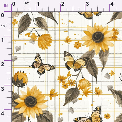 Golden Meadow Flutter Pattern 7 Minky Fabric