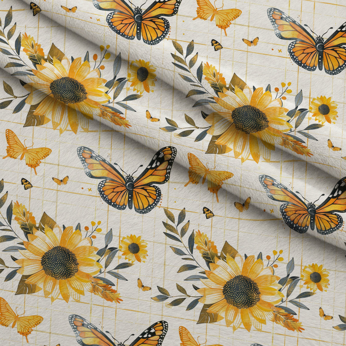 Golden Meadow Flutter Pattern 8 Minky Fabric