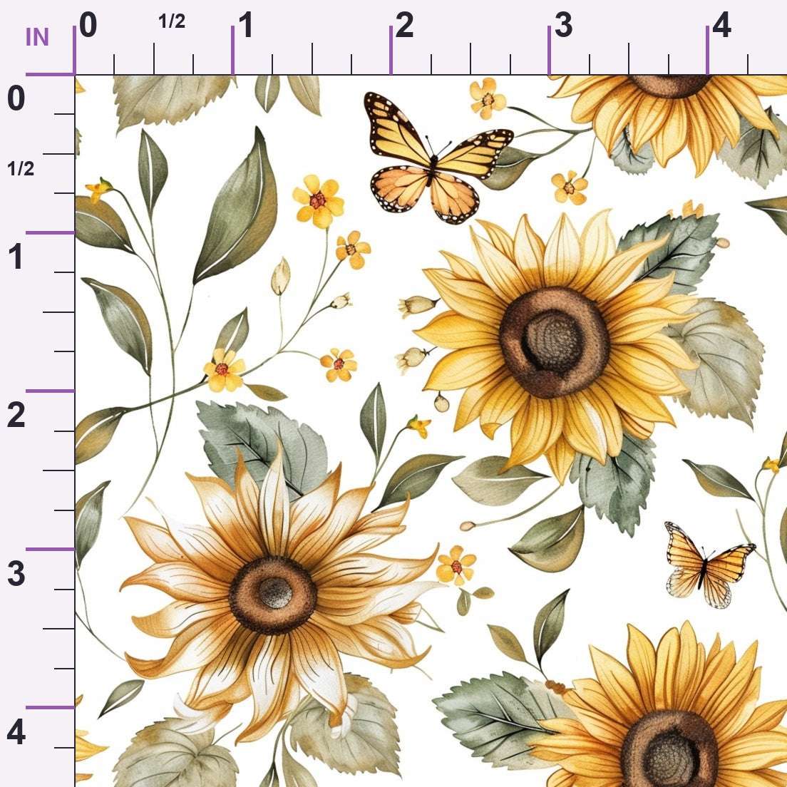 Golden Meadow Flutter Pattern 9 Minky Fabric