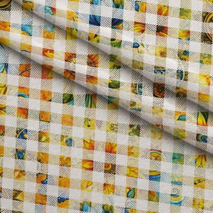 Golden Paisley Garden Pattern 17 Minky Fabric