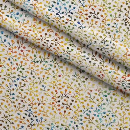 Golden Paisley Garden Pattern 20 Minky Fabric