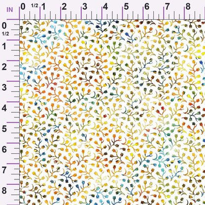 Golden Paisley Garden Pattern 20 Minky Fabric