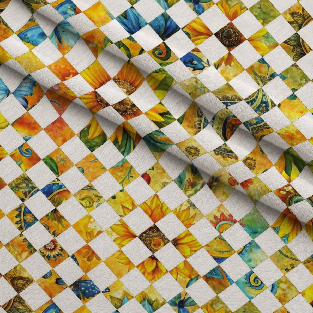 Golden Paisley Garden Pattern 24 Minky Fabric