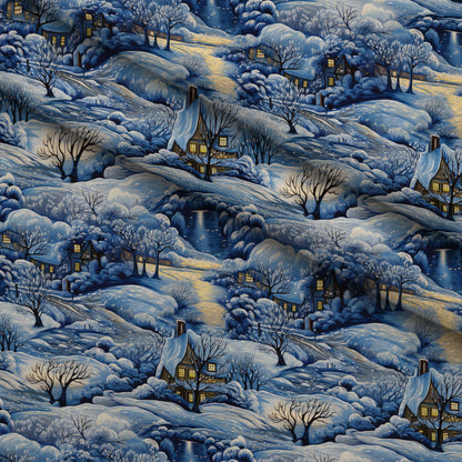Golden Snowfall Pattern 1 Minky Fabric