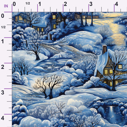 Golden Snowfall Pattern 1 Minky Fabric