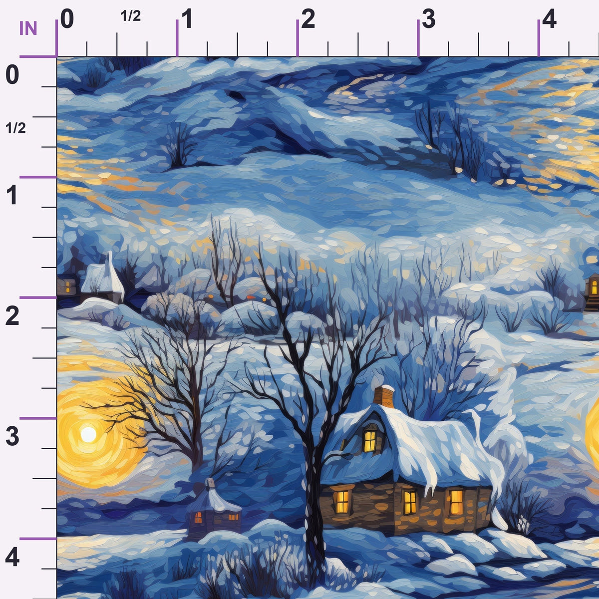 Golden Snowfall Pattern 11 Minky Fabric