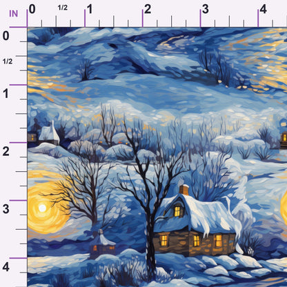 Golden Snowfall Pattern 11 Minky Fabric