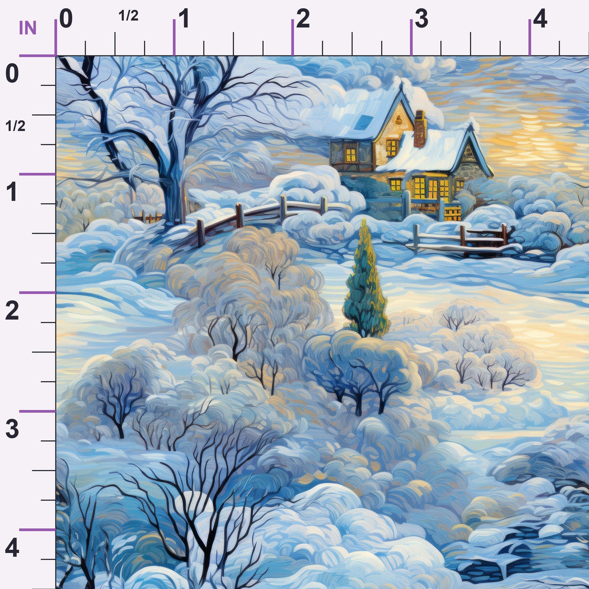 Golden Snowfall Pattern 12 Minky Fabric