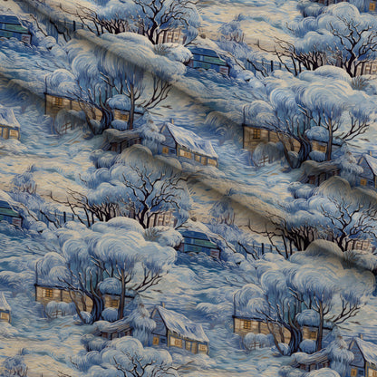 Golden Snowfall Pattern 15 Minky Fabric