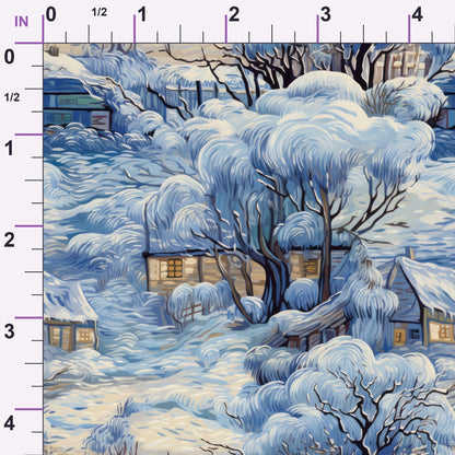 Golden Snowfall Pattern 15 Minky Fabric
