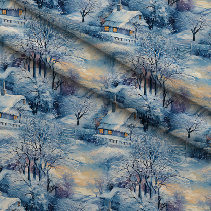 Golden Snowfall Pattern 17 Minky Fabric