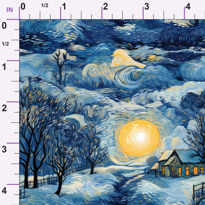 Golden Snowfall Pattern 18 Minky Fabric