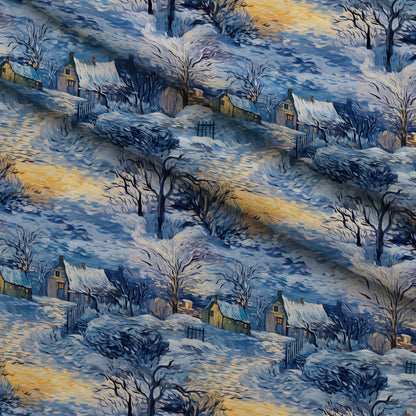 Golden Snowfall Pattern 20 Minky Fabric