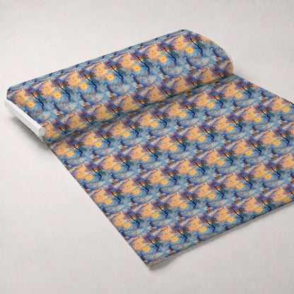 Golden Snowfall Pattern 21 Minky Fabric
