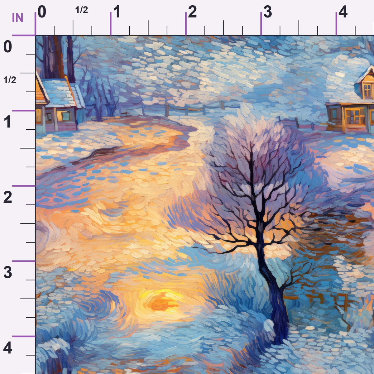 Golden Snowfall Pattern 21 Minky Fabric
